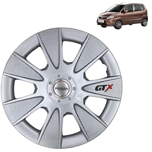prigan wheel cover for maruti zen estilo 13 inch silver wheel cap available in 1213141516 inch set of 4 pcs press fitting model- gtx silver-13