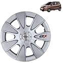 Prigan Wheel Cover for Maruti Zen Estilo 13 Inch Silver Wheel Cap (Available in 12,13,14,15,16 Inch) (Set of 4 Pcs) (Press Fitting) Model- GTX Silver-13