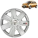 PRIGAN Wheel Cover for MICRA 14 Inch Silver Wheel Cap (Available in 12,13,14,15 Inch) (Set of 4 Pcs) (Press Fitting) Model- GTX-SILVER-14