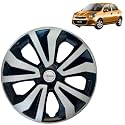 Prigan Wheel Cover for MICRA 14 Inch Black Silver Wheel Cap (Available in 14 Inch) (Set of 4 Pcs) (Press Fitting) Model- TGO-T1-DC-14