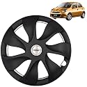 PRIGAN Wheel Cover for MICRA (XL (O) CVT ONLY) 15 Inch Black Wheel Cap (Available in 15 Inch) (Set of 4 Pcs) (Press Fitting) Model- Urban Black-15