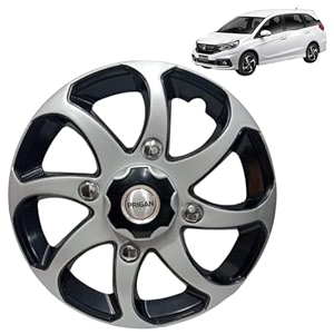 prigan wheel cover for mobilio 15 inch black silver wheel cap available in 15 inch set of 4 pcs press fitting model- bolero reverse-15
