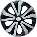 Prigan Wheel Cover for MS 14 Inch Black Silver Wheel Cap (Available in 14 Inch) (Set of 4 Pcs) (Press Fitting) Model- TGO-T1-DC-14