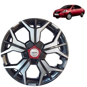 prigan wheel cover for nissan sunny 15 inch grey silver wheel cap available in 121314151617 inch set of 4 pcs press fitting model- kia-gtline dc-15