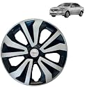 PRIGAN Wheel Cover for OPTRA 14 Inch Black Silver Wheel Cap (Available in 14 Inch) (Set of 4 Pcs) (Press Fitting) Model- TGO-T1-DC-14