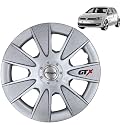 Prigan Wheel Cover for Polo 15 Inch Silver Wheel Cap (Available in 12,13,14,15,16 Inch) (Set of 4 Pcs) (Press Fitting) Model- GTX Silver-15