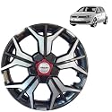 PRIGAN Wheel Cover for Polo 15 Inch Grey Silver Wheel Cap (Available in 12,13,14,15,16,17 Inch) (Set of 4 Pcs) (Press Fitting) Model- KIA-GTLINE DC-15