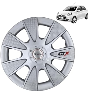 prigan wheel cover for pulse 15 inch silver wheel cap available in 1213141516 inch set of 4 pcs press fitting model- gtx silver-15