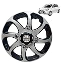 PRIGAN Wheel Cover for Pulse 15 Inch Black Silver Wheel Cap (Available in 15 Inch) (Set of 4 Pcs) (Press Fitting) Model- Bolero Reverse-15
