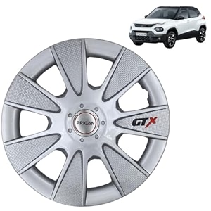prigan wheel cover for punch 15 inch silver wheel cap available in 1213141516 inch set of 4 pcs press fitting model- gtx silver-15
