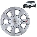 Prigan Wheel Cover for Punch 15 Inch Silver Wheel Cap (Available in 12,13,14,15,16 Inch) (Set of 4 Pcs) (Press Fitting) Model- GTX Silver-15