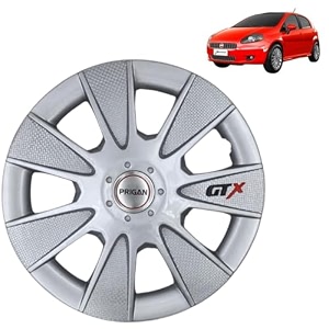 prigan wheel cover for punto 15 inch silver wheel cap available in 1213141516 inch set of 4 pcs press fitting model- gtx silver-15