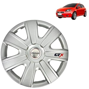 prigan wheel cover for punto3 14 inch silver wheel cap available in 12131415 inch set of 4 pcs press fitting model- gtx-silver-14