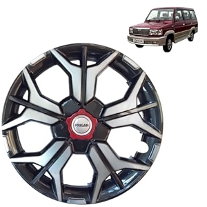 prigan wheel cover for qualis 14 inch grey silver wheel cap available in 121314151617 inch set of 4 pcs press fitting model- kia-gtline dc-14