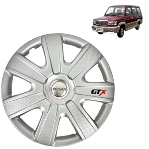 prigan wheel cover for qualis 14 inch silver wheel cap available in 12131415 inch set of 4 pcs press fitting model- gtx-silver-14