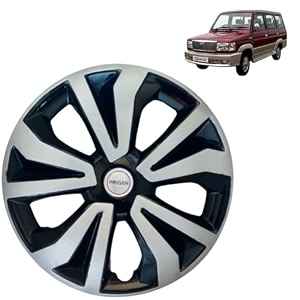 prigan wheel cover for qualis 14 inch black silver wheel cap available in 14 inch set of 4 pcs press fitting model- tgo-t1-dc-14
