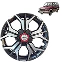PRIGAN Wheel Cover for QUALIS 14 Inch Grey Silver Wheel Cap (Available in 12,13,14,15,16,17 Inch) (Set of 4 Pcs) (Press Fitting) Model- KIA-GTLINE DC-14