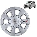 Prigan Wheel Cover for QUANTO 15 Inch Silver Wheel Cap (Available in 12,13,14,15,16 Inch) (Set of 4 Pcs) (Press Fitting) Model- GTX Silver-15
