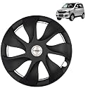 PRIGAN Wheel Cover for QUANTO 15 Inch Black Wheel Cap (Available in 15 Inch) (Set of 4 Pcs) (Press Fitting) Model- Urban Black-15