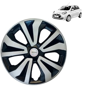 prigan wheel cover for ranault pulse old 14 inch black silver wheel cap available in 14 inch set of 4 pcs press fitting model- tgo-t1-dc-14