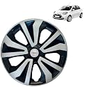 Prigan Wheel Cover for RANAULT Pulse Old 14 Inch Black Silver Wheel Cap (Available in 14 Inch) (Set of 4 Pcs) (Press Fitting) Model- TGO-T1-DC-14