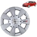 PRIGAN Wheel Cover for Rapid 15 Inch Silver Wheel Cap (Available in 12,13,14,15,16 Inch) (Set of 4 Pcs) (Press Fitting) Model- GTX Silver-15