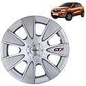 Prigan Wheel Cover for Renault KWID 13 Inch Silver Wheel Cap (Available in 12,13,14,15,16 Inch) (Set of 4 Pcs) (Press Fitting) Model- GTX Silver-13