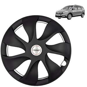 prigan wheel cover for renault lodgy 15 inch black wheel cap available in 15 inch set of 4 pcs press fitting model- urban black-15
