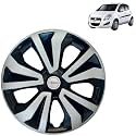 Prigan Wheel Cover for Ritz 14 Inch Black Silver Wheel Cap (Available in 14 Inch) (Set of 4 Pcs) (Press Fitting) Model- TGO-T1-DC-14
