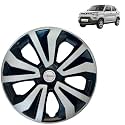 PRIGAN Wheel Cover for SPRESSO 14 Inch Black Silver Wheel Cap (Available in 14 Inch) (Set of 4 Pcs) (Press Fitting) Model- TGO-T1-DC-14