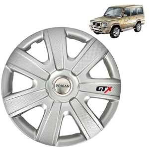 prigan wheel cover for sumo silver wheel cover 1634 for sumo set of 4 pcs press fitting model name- gtx silver 16