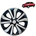 PRIGAN Wheel Cover for Sunny 14 Inch Black Silver Wheel Cap (Available in 14 Inch) (Set of 4 Pcs) (Press Fitting) Model- TGO-T1-DC-14