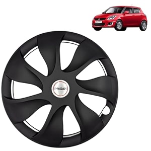 prigan wheel cover for swift all variants 14 inch black wheel cap available in 12131415 inch set of 4 pcs press fitting model- urban-black-14