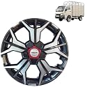 PRIGAN Wheel Cover for TATA ACE 12 Inch Grey Silver Wheel Cap (Available in 12,13,14,15,16,17 Inch) (Set of 4 Pcs) (Press Fitting) Model- KIA-GTLINE DC-12