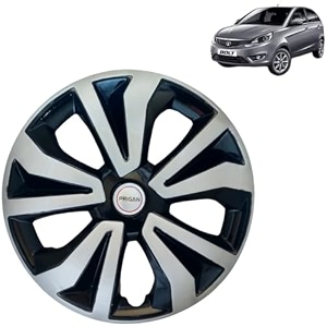 prigan wheel cover for tata bolt 14 inch black silver wheel cap available in 14 inch set of 4 pcs press fitting model- tgo-t1-dc-14