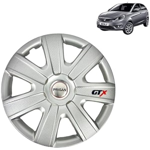 prigan wheel cover for tata bolt 14 inch silver wheel cap available in 12131415 inch set of 4 pcs press fitting model- gtx-silver-14