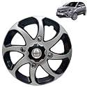 Prigan Wheel Cover for TATA Bolt XT 15 Inch Black Silver Wheel Cap (Available in 15 Inch) (Set of 4 Pcs) (Press Fitting) Model- Bolero Reverse-15