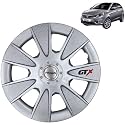 PRIGAN Wheel Cover for TATA Bolt XT 15 Inch Silver Wheel Cap (Available in 12,13,14,15,16 Inch) (Set of 4 Pcs) (Press Fitting) Model- GTX Silver-15