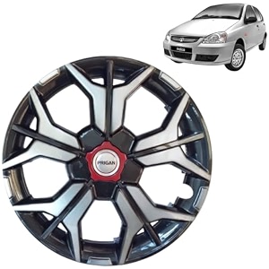 prigan wheel cover for tata indica v1 13 inch grey silver wheel cap available in 121314151617 inch set of 4 pcs press fitting model- kia-gtline dc-13