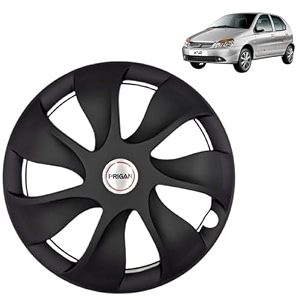prigan wheel cover for tata indica v2 14 inch black wheel cap available in 12131415 inch set of 4 pcs press fitting model- urban-black-14