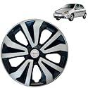 Prigan Wheel Cover for TATA Indica V2 14 Inch Black Silver Wheel Cap (Available in 14 Inch) (Set of 4 Pcs) (Press Fitting) Model- TGO-T1-DC-14