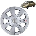 Prigan Wheel Cover for TATA MANZA 15 Inch Silver Wheel Cap (Available in 12,13,14,15,16 Inch) (Set of 4 Pcs) (Press Fitting) Model- GTX Silver-15