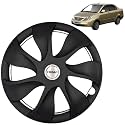 PRIGAN Wheel Cover for TATA MANZA 15 Inch Black Wheel Cap (Available in 15 Inch) (Set of 4 Pcs) (Press Fitting) Model- Urban Black-15