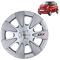 Prigan Wheel Cover for TATA Nano 12 Inch Silver Wheel Cap (Available in 12,13,14,15,16 Inch) (Set of 4 Pcs) (Press Fitting) Model- GTX Silver-12