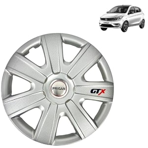 prigan wheel cover for tata tiago new 14 inch silver wheel cap available in 12131415 inch set of 4 pcs press fitting model- gtx-silver-14