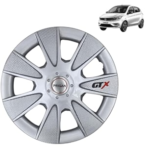 prigan wheel cover for tata tiago old 13 inch silver wheel cap available in 1213141516 inch set of 4 pcs press fitting model- gtx silver-13