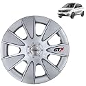 Prigan Wheel Cover for TATA Tiago Old 13 Inch Silver Wheel Cap (Available in 12,13,14,15,16 Inch) (Set of 4 Pcs) (Press Fitting) Model- GTX Silver-13
