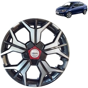 prigan wheel cover for tata tigor 14 inch grey silver wheel cap available in 121314151617 inch set of 4 pcs press fitting model- kia-gtline dc-14