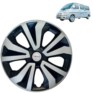 prigan wheel cover for tata winger old shape only 14 inch black silver wheel cap available in 14 inch set of 4 pcs press fitting model- tgo-t1-dc-14