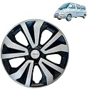 Prigan Wheel Cover for TATA Winger (Old Shape Only) 14 Inch Black Silver Wheel Cap (Available in 14 Inch) (Set of 4 Pcs) (Press Fitting) Model- TGO-T1-DC-14